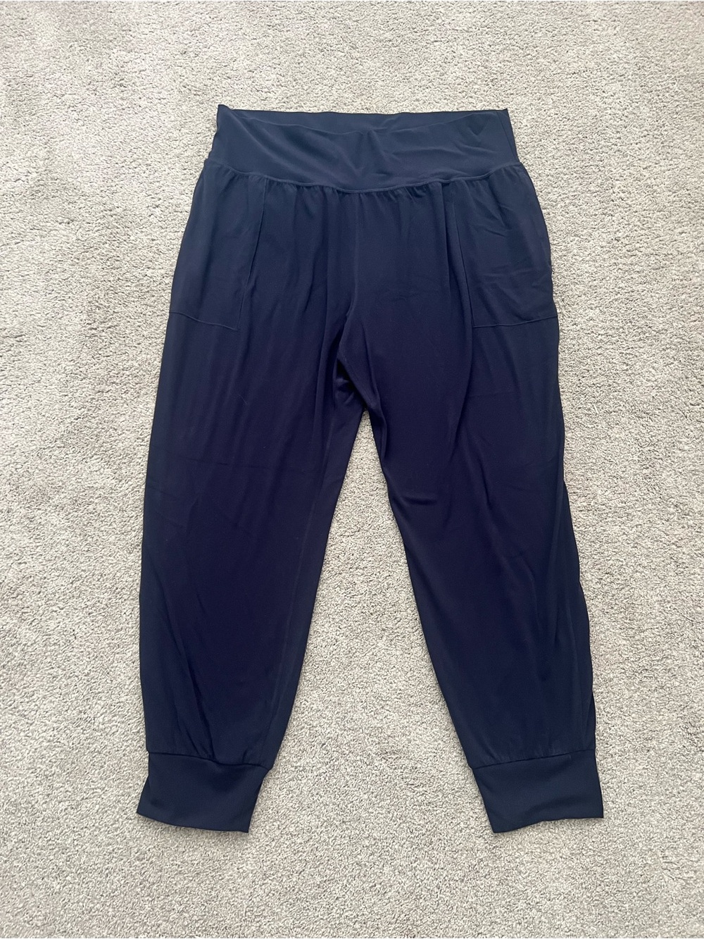 Athleta Salutation Jogger in Powervita XL Navy High Rise Yoga Pants Joggers